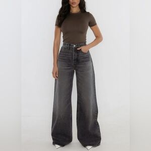 Bocosy Lam Charcoal Extra Wide-Leg Jeans